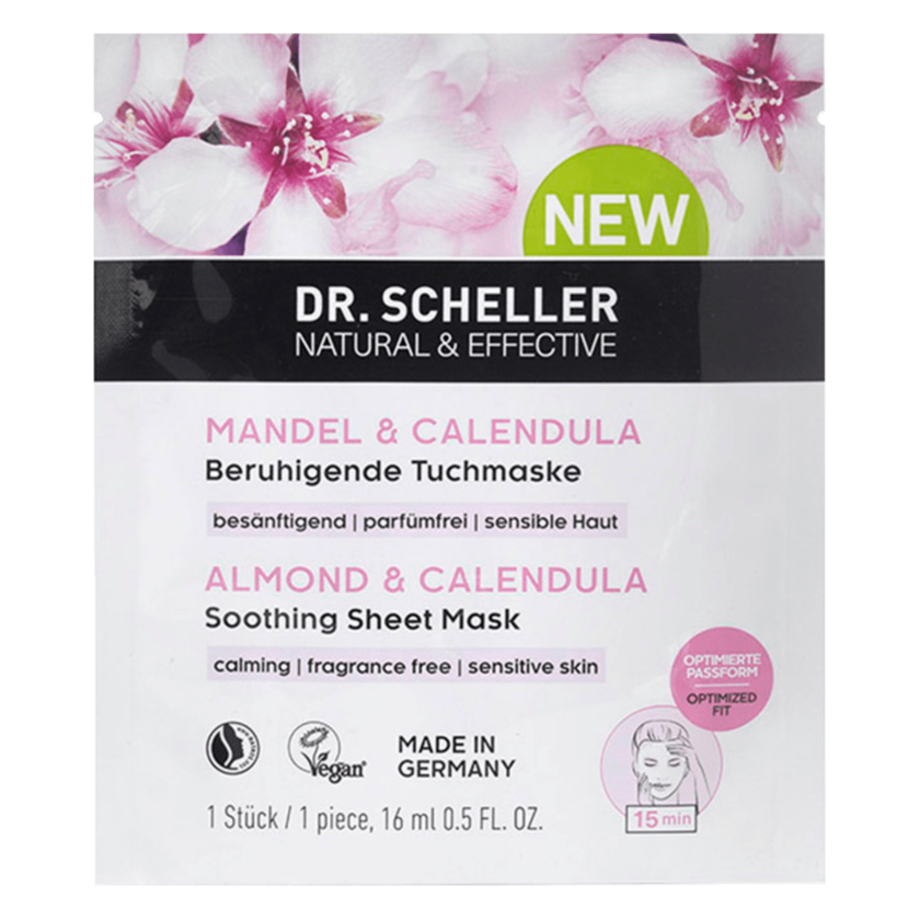 Dr. Scheller Beruhigende Tuchmaske Mandel und Calendula 16ml
